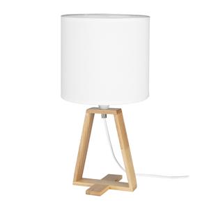 Lampada da tavolo in legno - bianco     